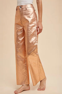 Rose Gold Metallic Jeans